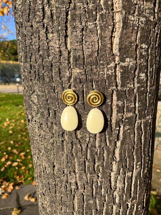 Boucles Lamya - spirale et acétate coloré